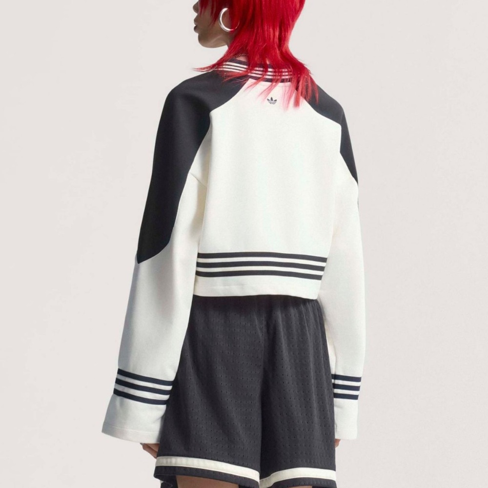 Adidas Black and White Striped Sweatshirt - Picture 3 of 5